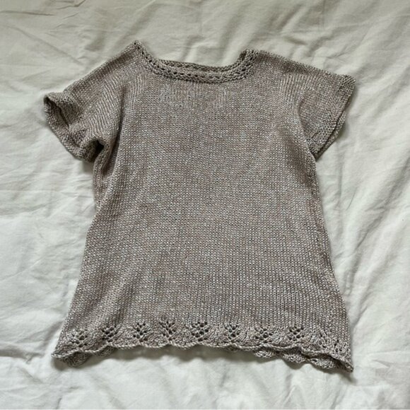 Women’s Shimmery‎ Crocheted Top - Picture 1 of 3